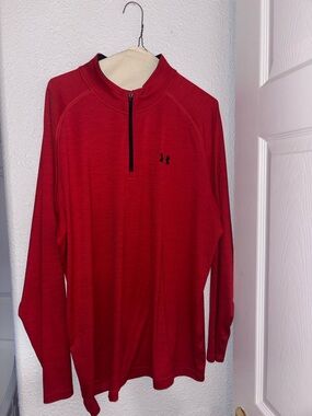 Under Armour Red Half-Zip Performance Top